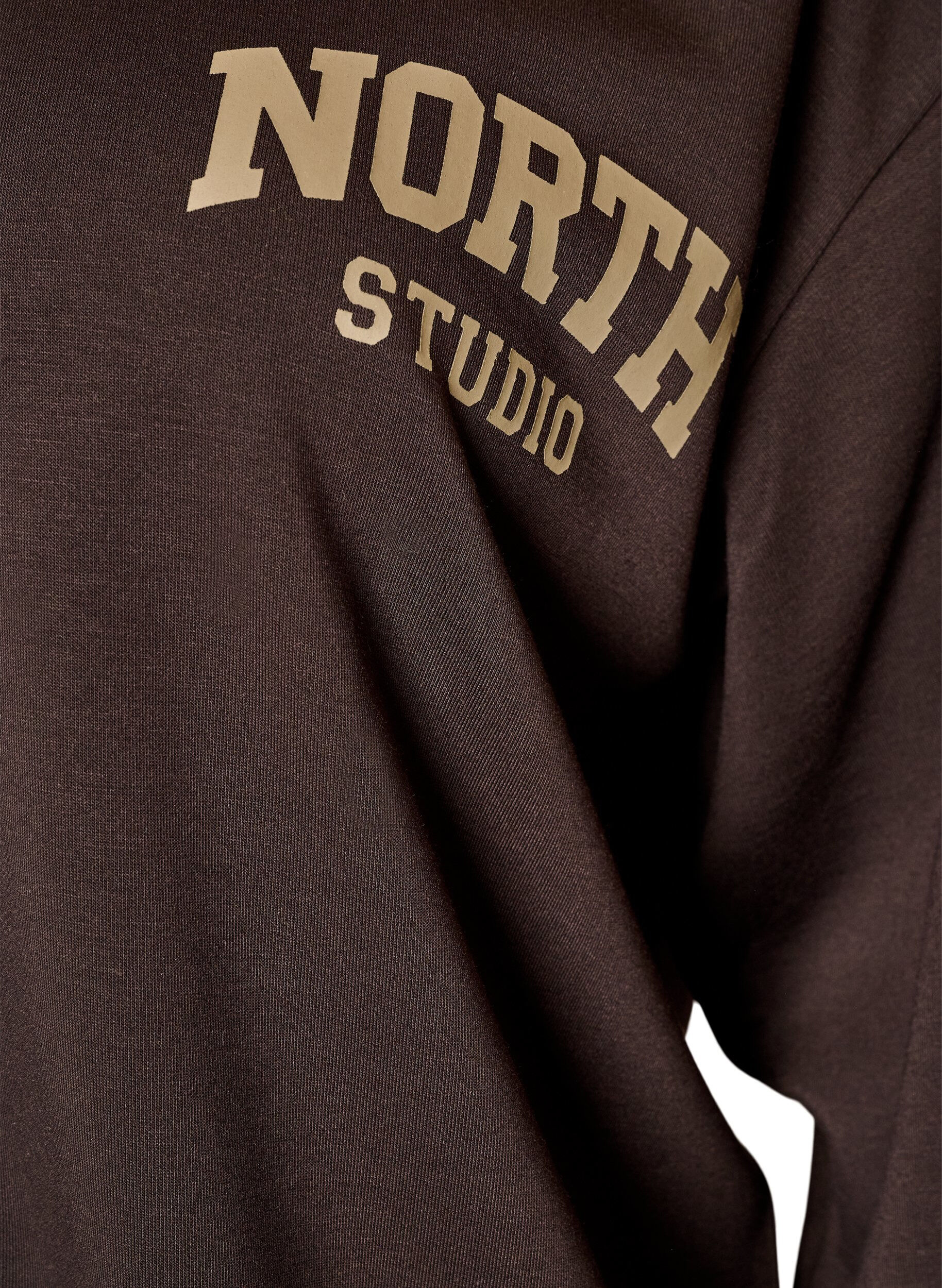 ZizziCardigan bomber sportif avec zip et col montant, Marron, Packshot image number 2