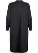 Long cardigan tricoté avec poches, Dark Grey Melange, Packshot image number 1