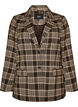 Blazer &agrave; carreaux avec poches et fente au dos, Marron, Packshot image number 0