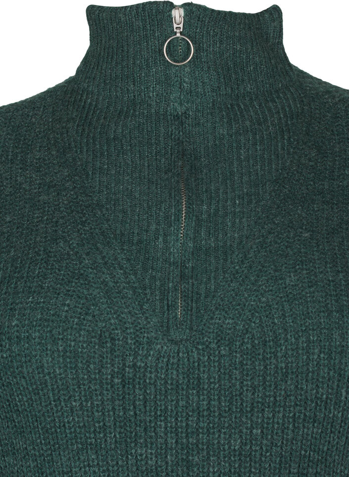 FLASH - Robe en tricot avec col montant, Sea Moss Mel., Packshot image number 2