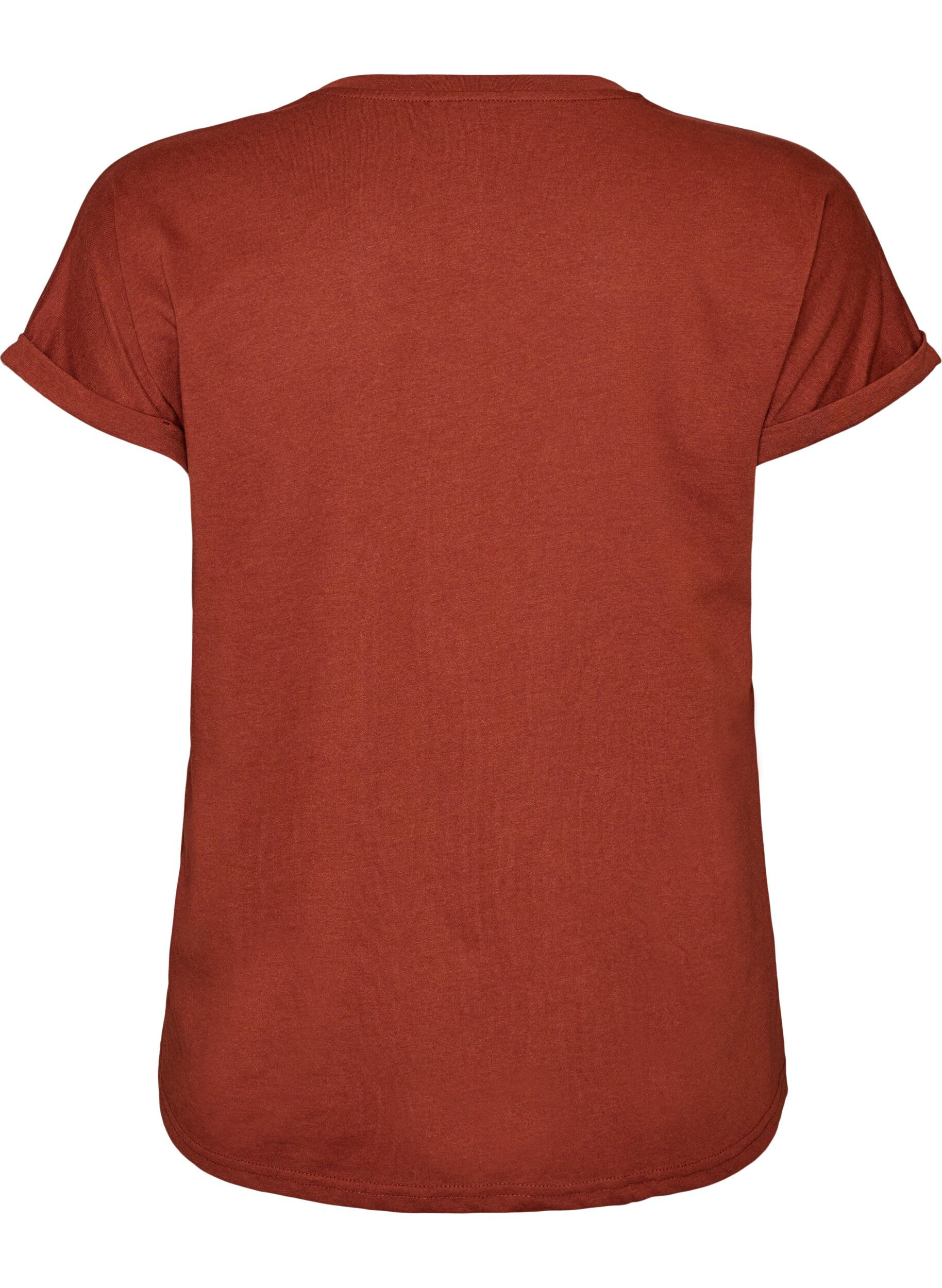 ZizziT-shirt &agrave; manches courtes en coton m&eacute;lang&eacute;, Bordeaux, Packshot image number 1