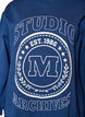 Sweat-shirt avec col montant et motif sportif sur le devant, Bleu, Packshot image number 2