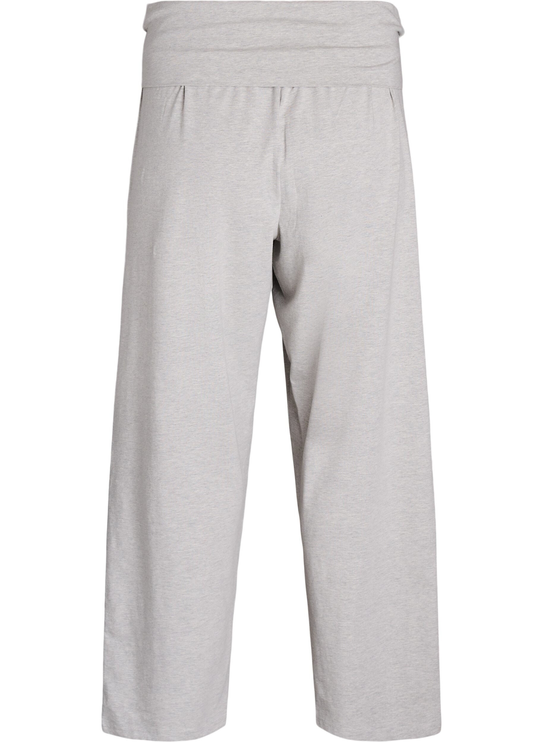 Zizzi Pantalon de d&eacute;tente ample avec ceinture large, Gris, Packshot image number 1