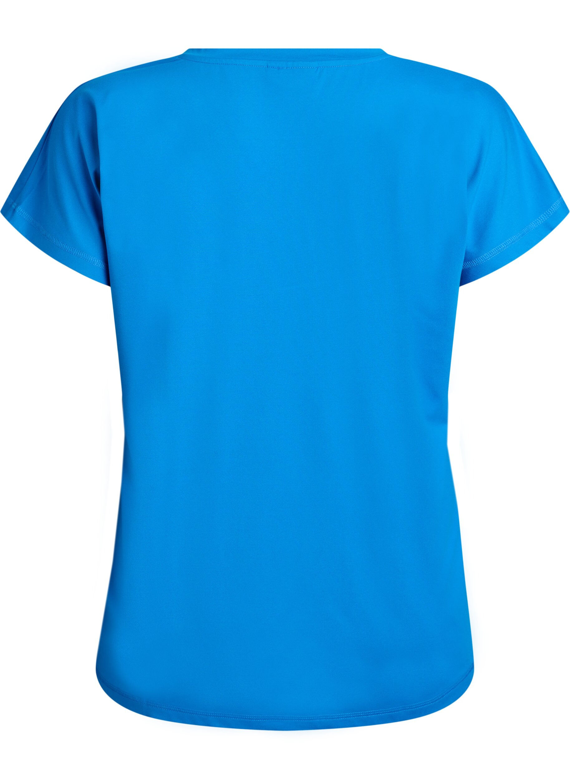 Zizzi T-shirt d&rsquo;entra&icirc;nement ample avec col en V, Bleu, Packshot image number 1