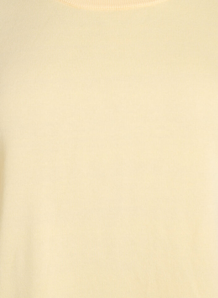 FLASH - Blouse en fine maille à manches courtes, Jaune clair, Packshot image number 1