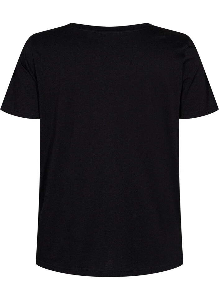 T-shirt de sport avec imprimé, Black w. Pink A, Packshot image number 1