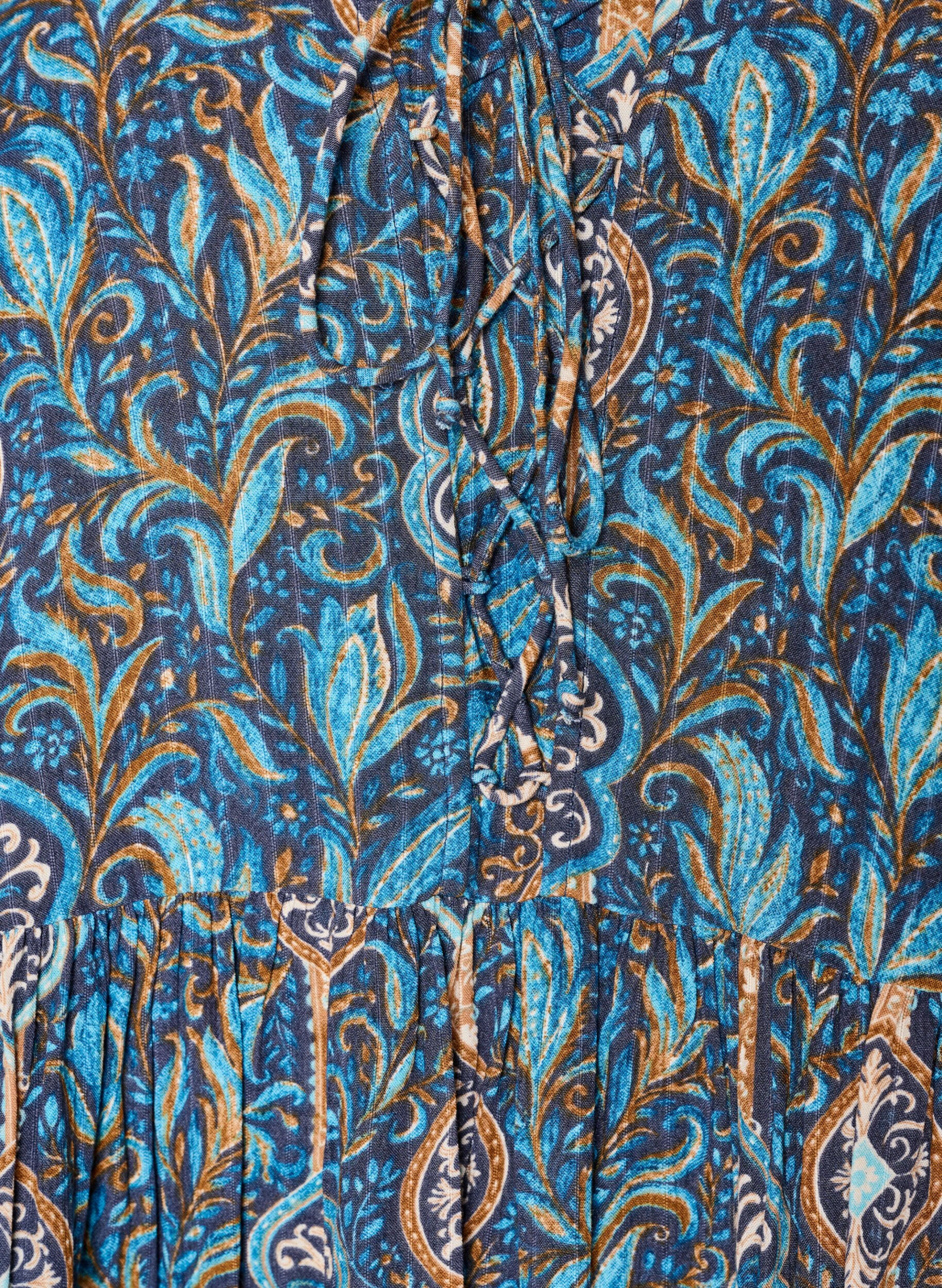 ZizziBlouse &agrave; imprim&eacute; cachemire et d&eacute;tails en dentelle, Bleu Clair, Packshot image number 2