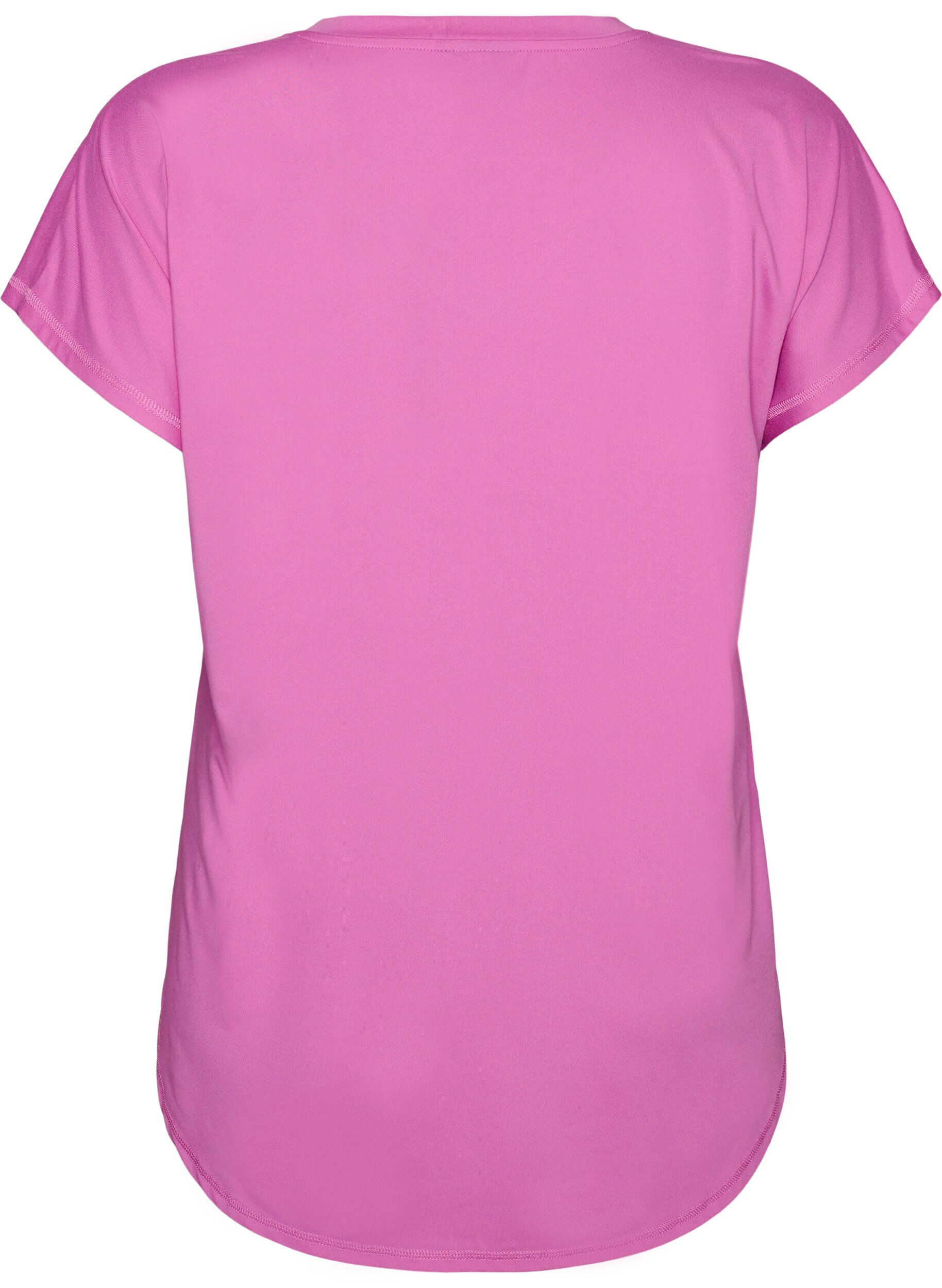 ZizziT-shirt de sport &agrave; manches courtes avec col en V, Violet, Packshot image number 1
