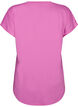 T-shirt de sport &agrave; manches courtes avec col en V, Violet, Packshot image number 1