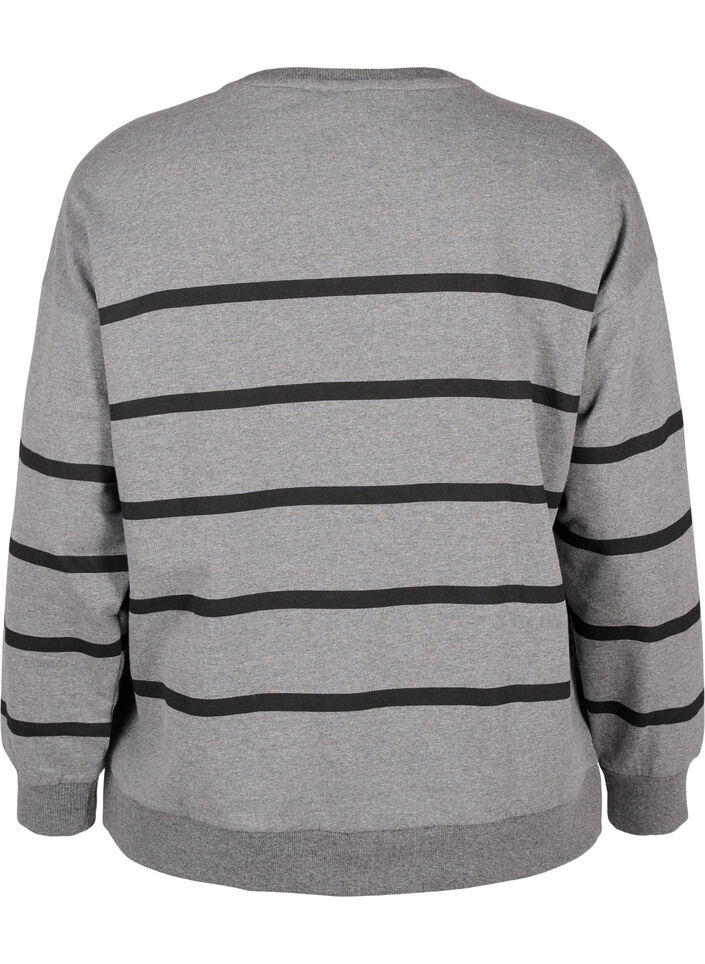 Sweat-shirt à rayures, MGM w. Black Stripe, Packshot image number 1