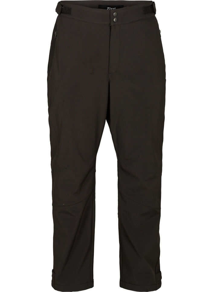 Pantalon Softshell avec velcro ajustable, Noir, Packshot image number 0