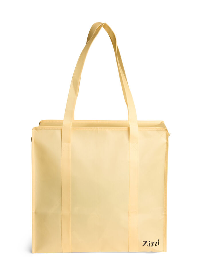 Sac de magasinage avec fermeture &eacute;clair, Jaune clair, Packshot image number 1