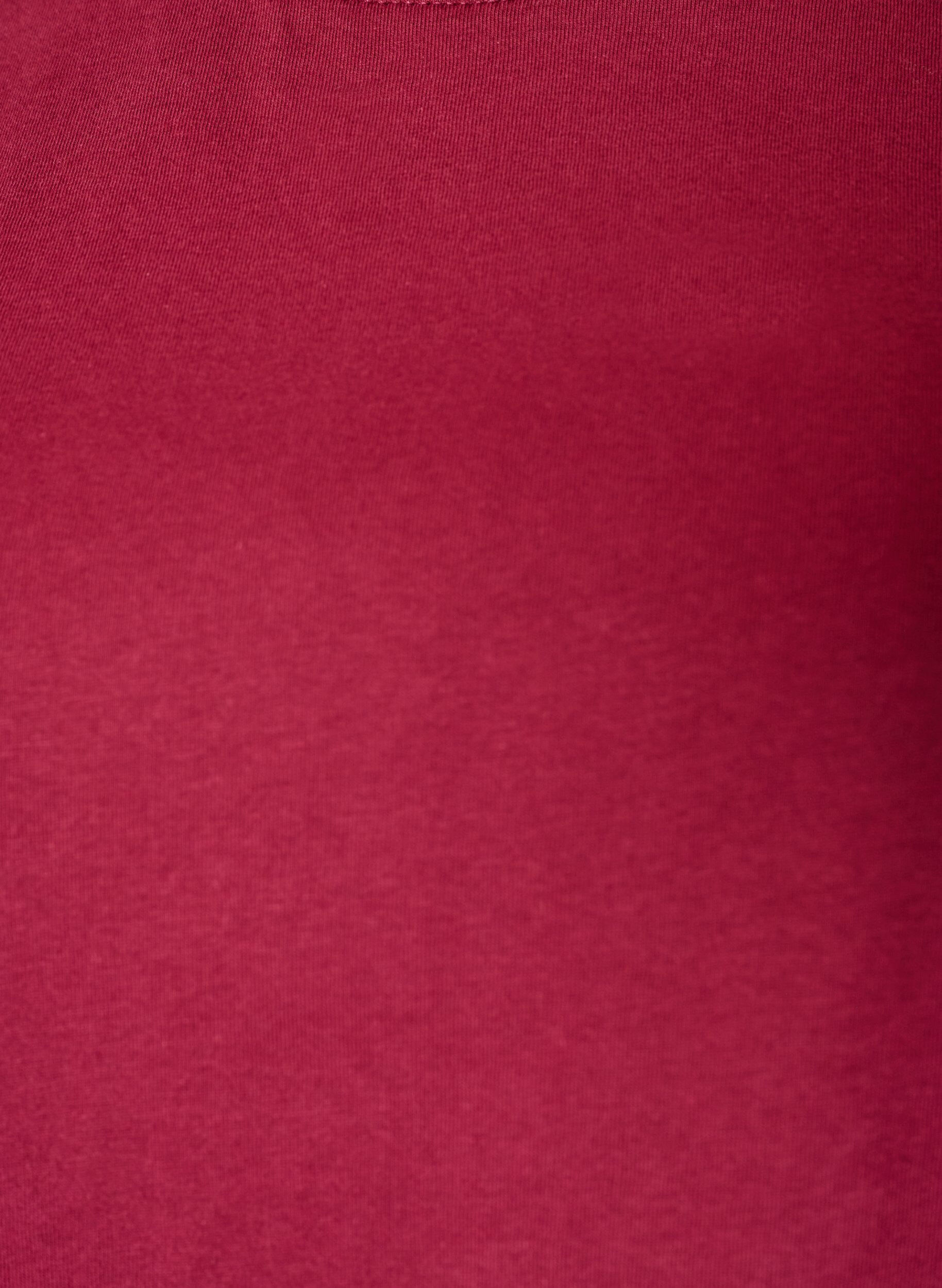 ZizziT-shirt avec ourlet asym&eacute;trique en dentelle, Rouge, Packshot image number 2