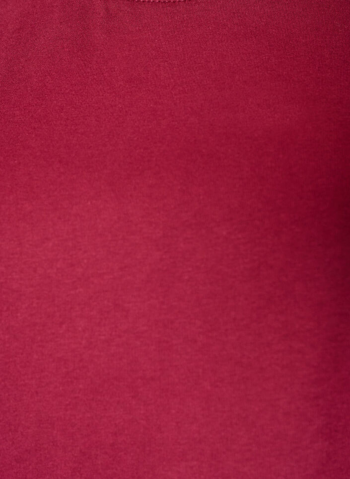 T-shirt avec ourlet asym&eacute;trique en dentelle, Rouge, Packshot image number 2