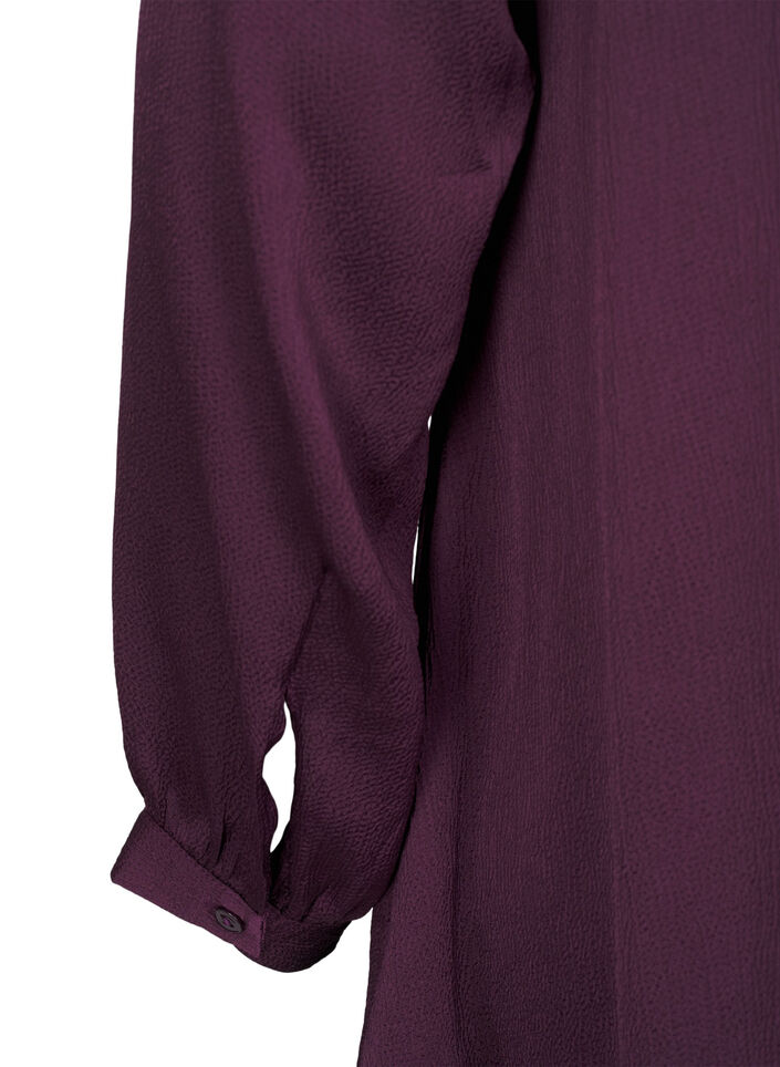 Chemise longue à boutons et manches longues, Potent Purple, Packshot image number 3