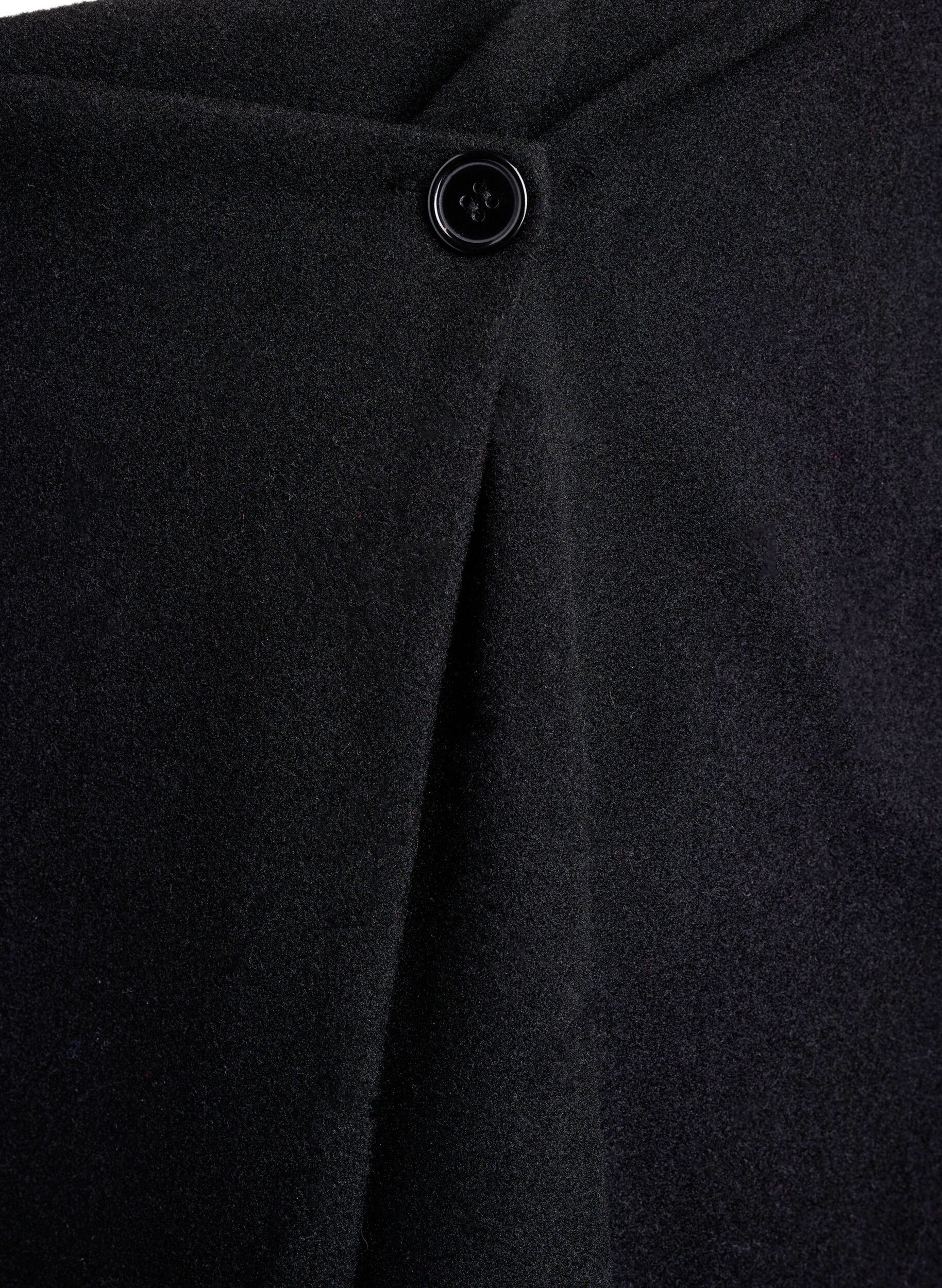 Zizzi Mini-jupe portefeuille &agrave; boutons, Noir, Packshot image number 3