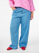 Jean coupe ample taille haute, Bleu Clair, Model image number 2