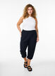Pantalon en jersey 3/4 à taille haute, Black, Model image number 0