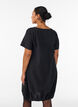 Robe en coton &agrave; manches courtes, Noir, Model image number 2