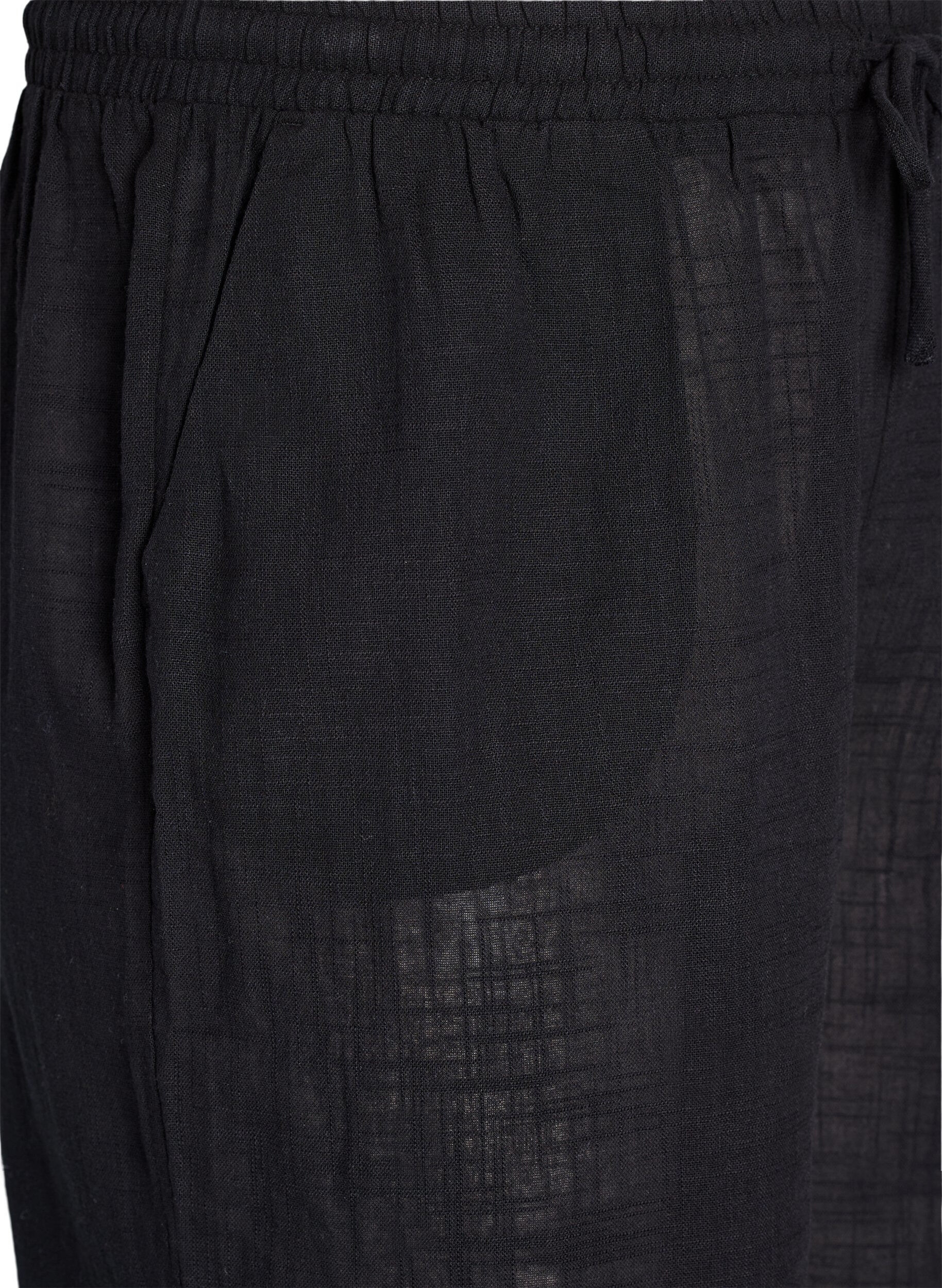 Zizzi FLASH - Pantalon coupe droite avec taille haute, Noir, Packshot image number 2