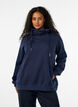Sweat &agrave; col montant et poches, Bleu, Model image number 0