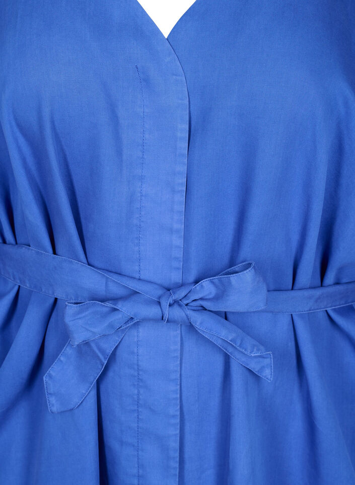 Robe &agrave; manches 3/4 avec une ceinture &agrave; nouer, Bleu intense, Packshot image number 2