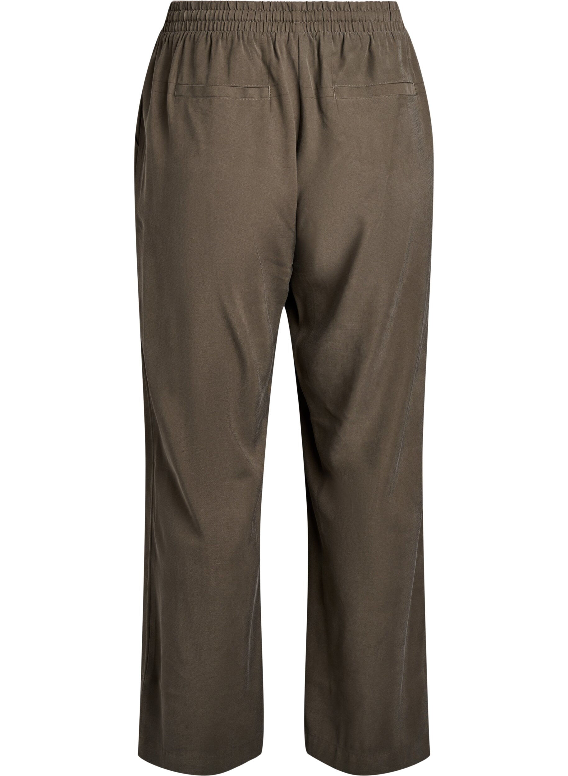 Zizzi FLASH - Pantalon en viscose avec ceinture &eacute;lastique, Vert, Packshot image number 1