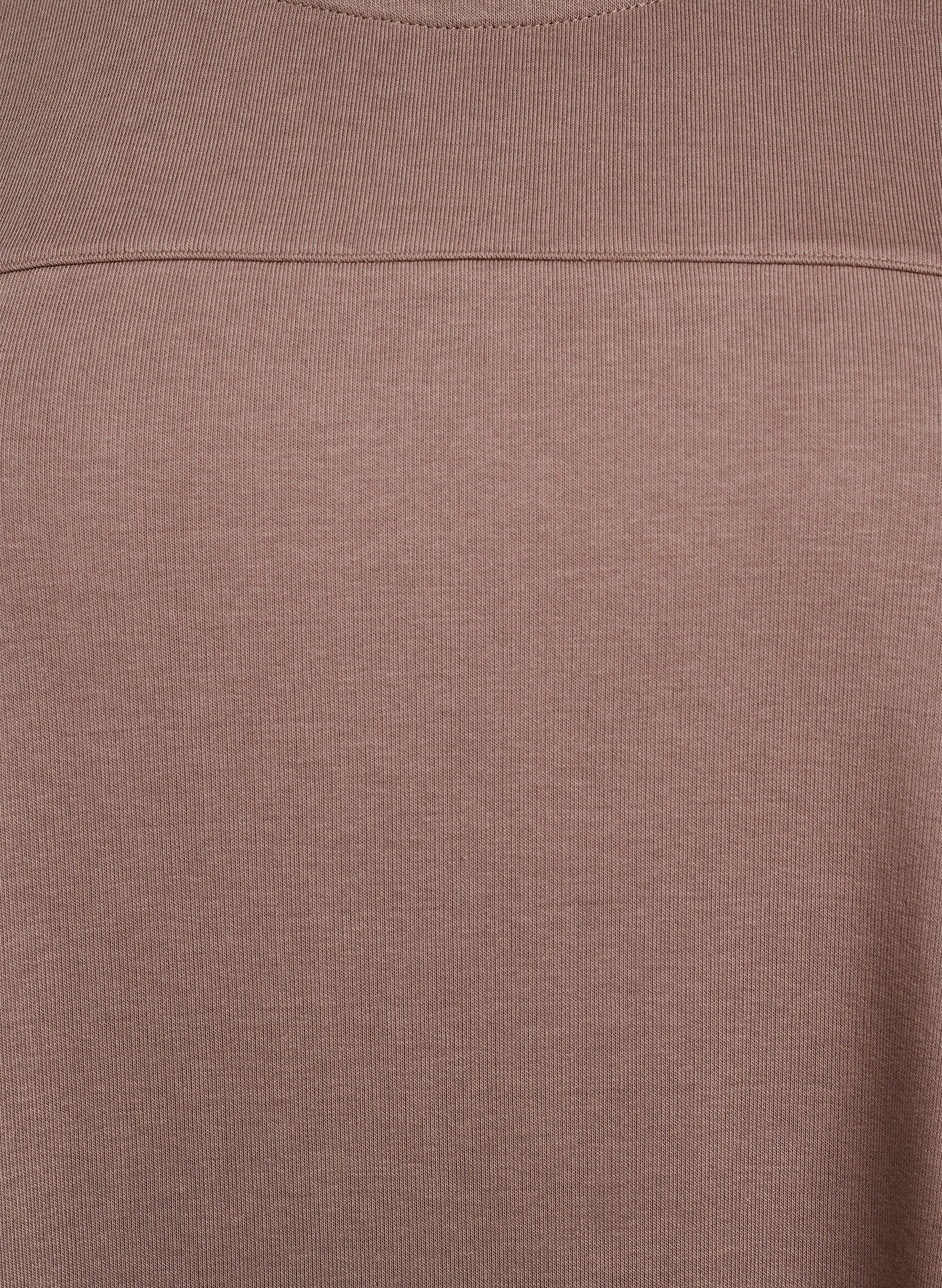 Zizzi Robe en jersey &agrave; manches courtes et poches, Marron, Packshot image number 2