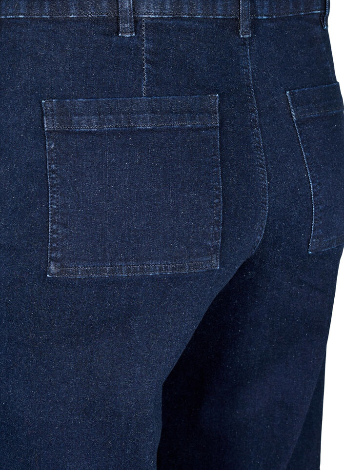 Jean large taille haute, Bleu, Packshot image number 3