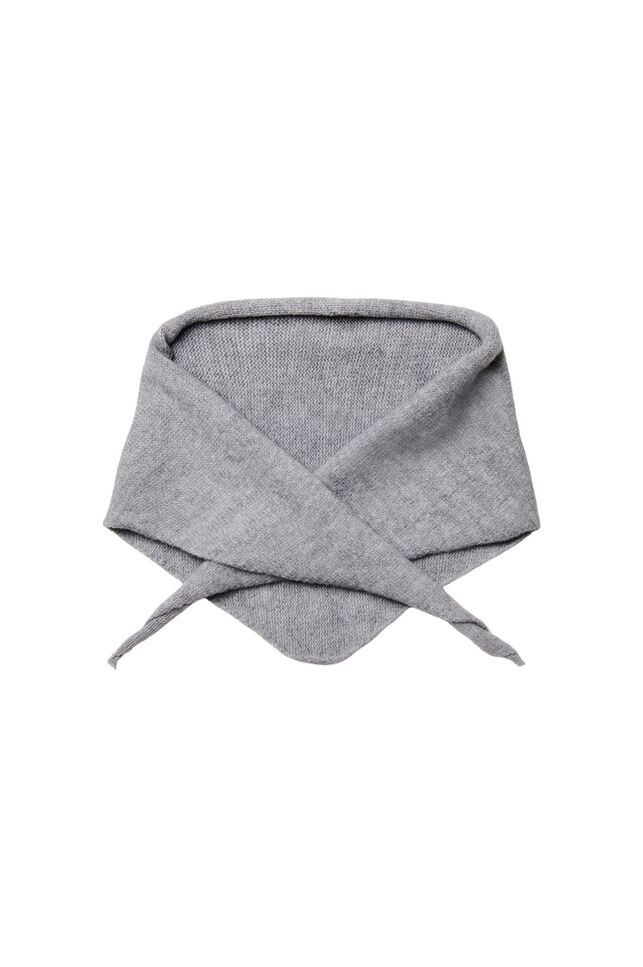 &Eacute;charpe triangle tricot&eacute;e, Gris, Packshot
