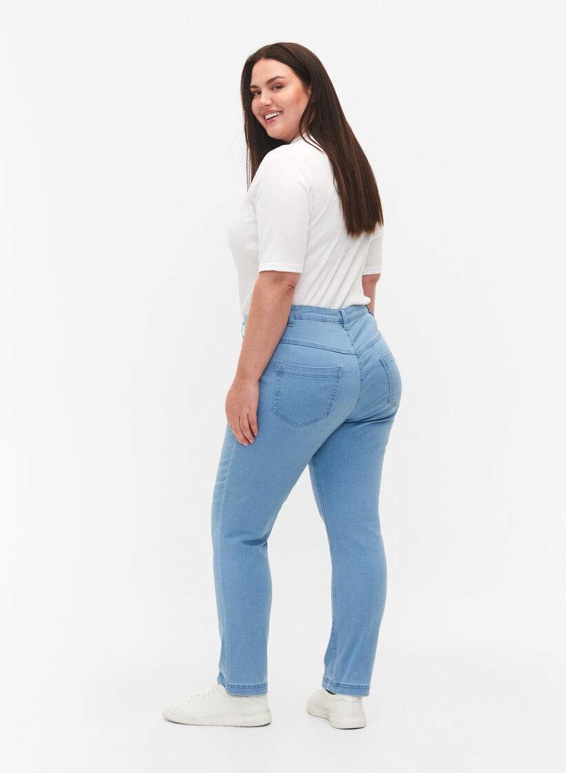 Jeans Emily Slim fit &agrave; taille r&eacute;guli&egrave;re, Bleu Clair, Model image number 1