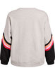 Sweat ample avec d&eacute;tails contrastants sur les manches, Gris clair, Packshot image number 1