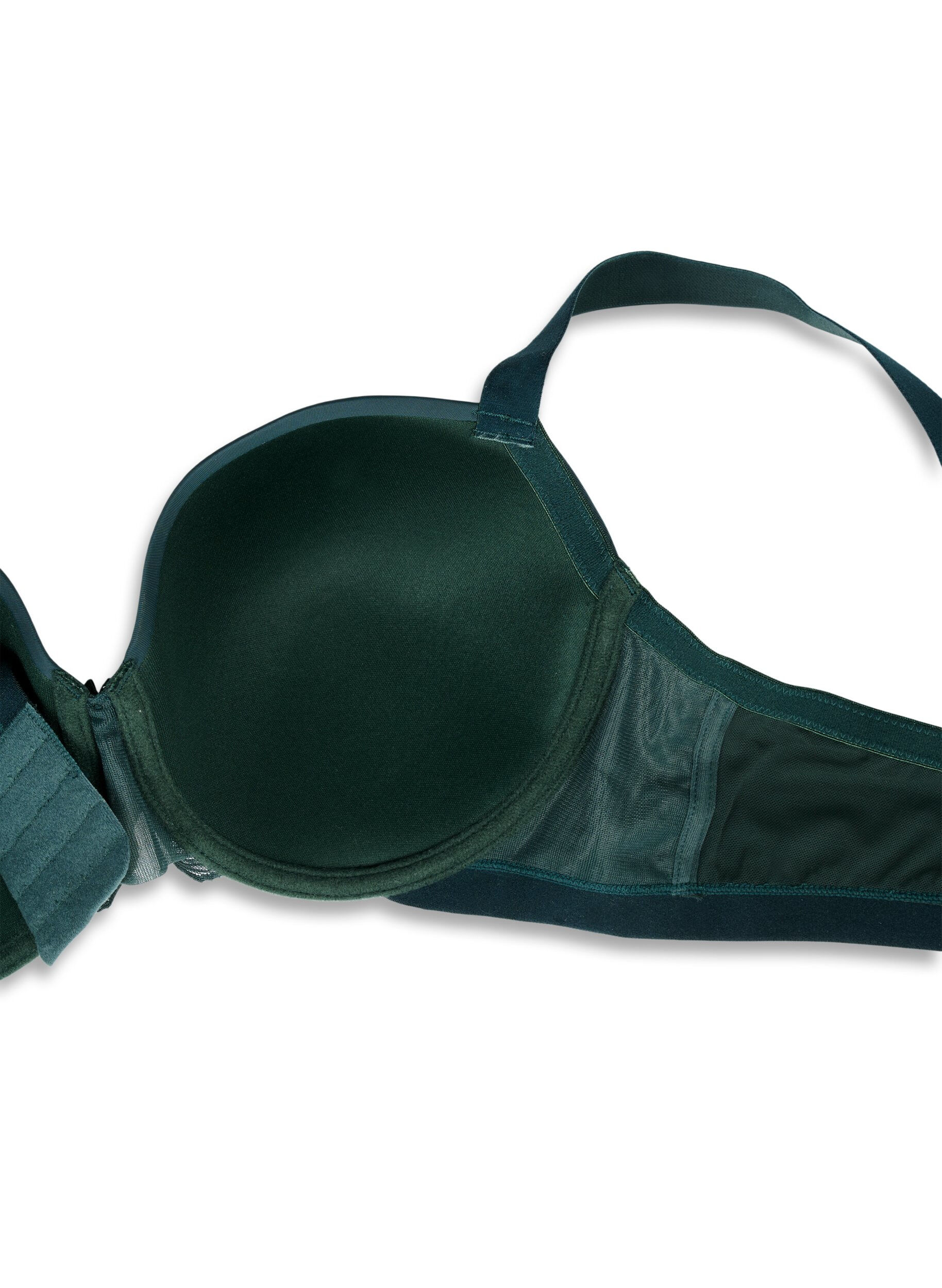 ZizziSoutien-gorge moul&eacute; en tulle, Vert fonc&eacute;, Packshot image number 3