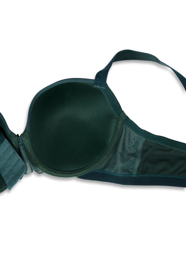 Soutien-gorge moul&eacute; en tulle, Vert fonc&eacute;, Packshot image number 3