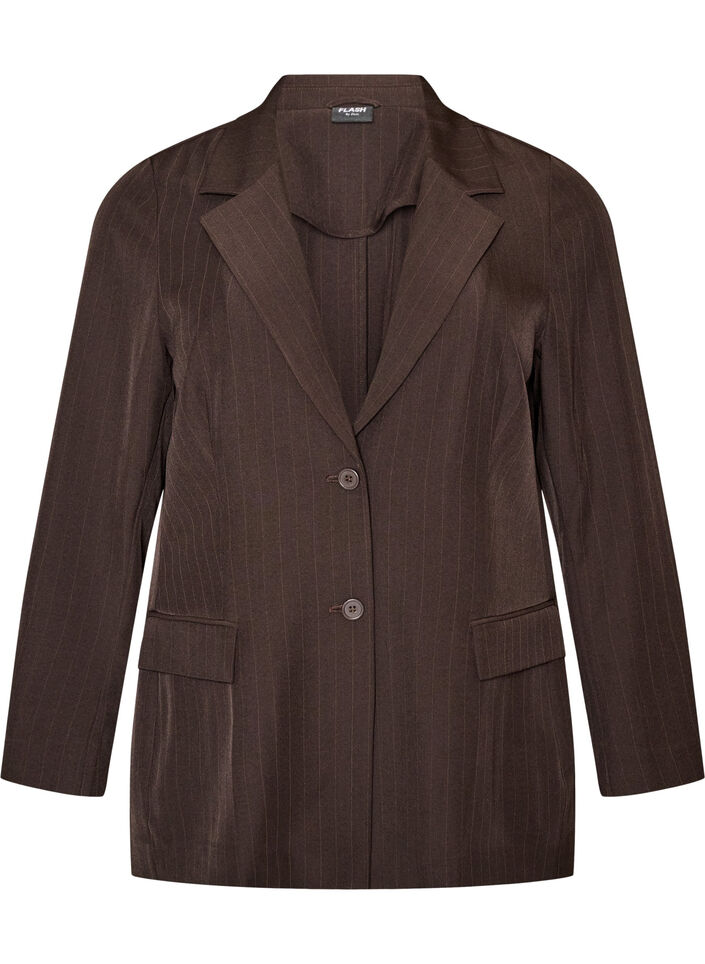 Blazer avec poches et fentes, Marron, Packshot image number 0