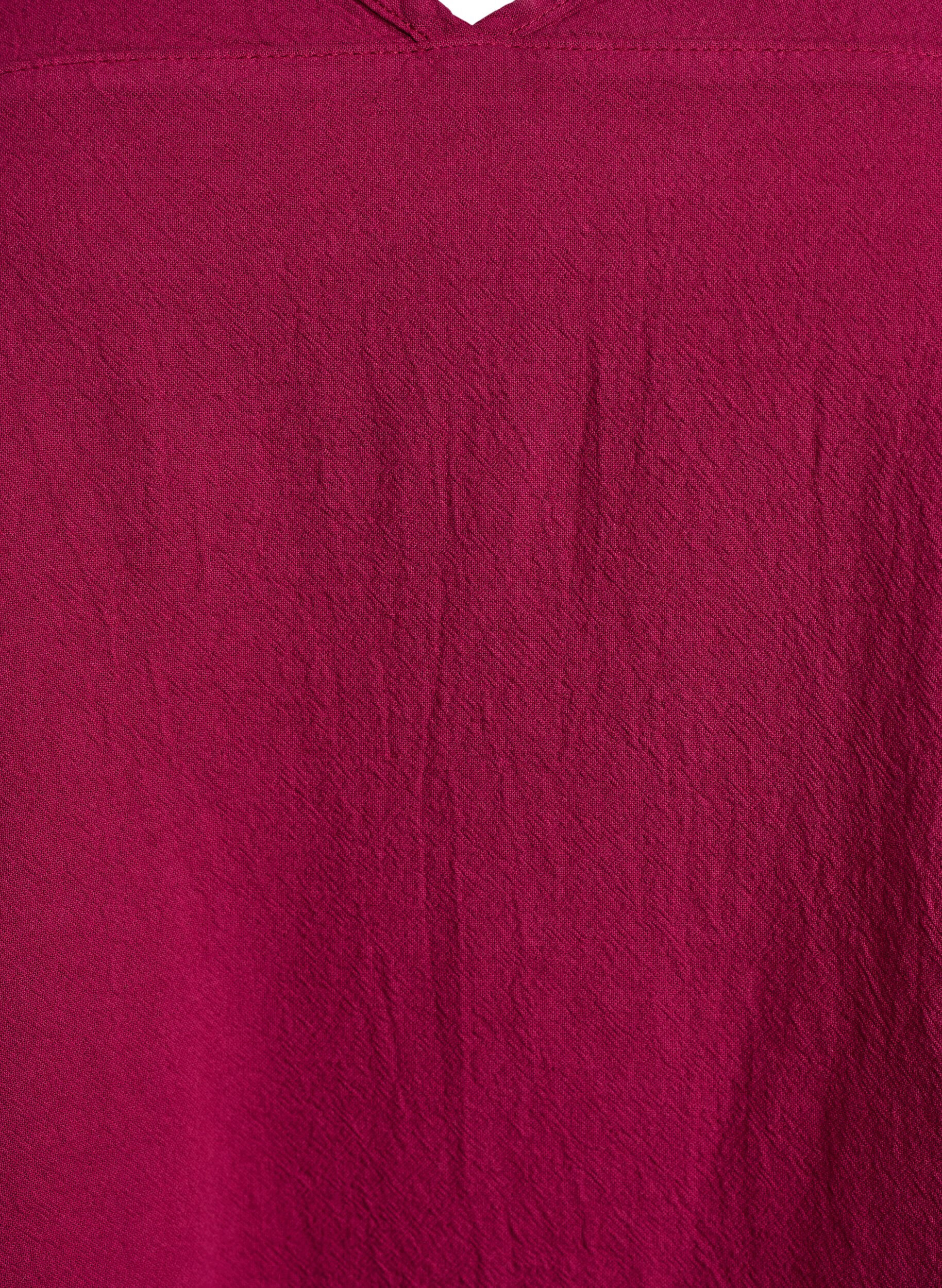 ZizziRobe &agrave; manches courtes en coton, Bordeaux, Packshot image number 2