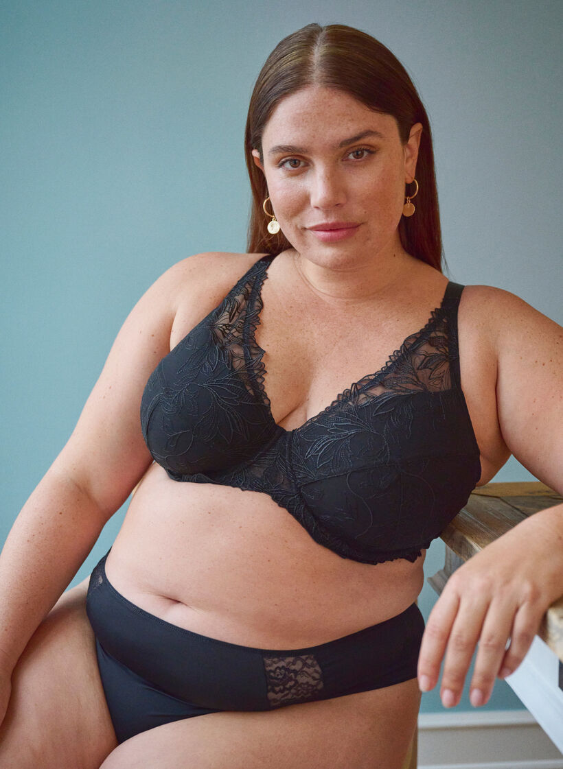 String en dentelle dans un pack de 3, Noir, Image image number 0