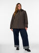 Veste d'hiver imperm&eacute;able avec capuche amovible, Marron, Model image number 1