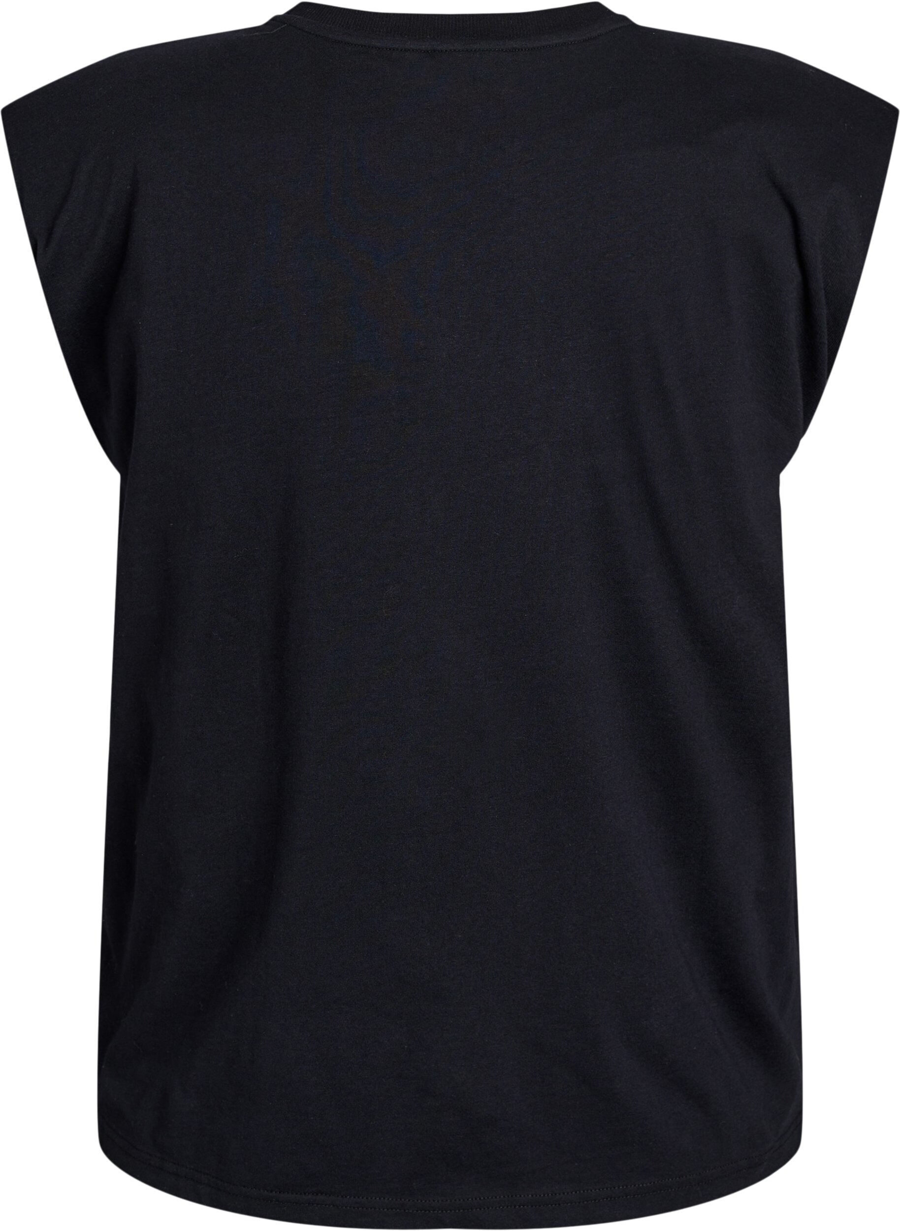 Zizzi Chemisier en jersey sans manches avec &eacute;paulettes, Noir, Packshot image number 1