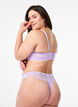 String à dentelle de taille normale, Mauve, Model image number 1
