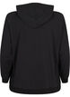 Cardigan en sweat avec une capuche et des poches, Noir, Packshot image number 1
