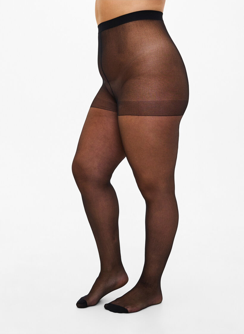  Collants 2-pack 20 deniers, Noir, Model image number 0