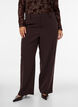 Pantalon tailleur large &agrave; taille haute, Marron, Model image number 2