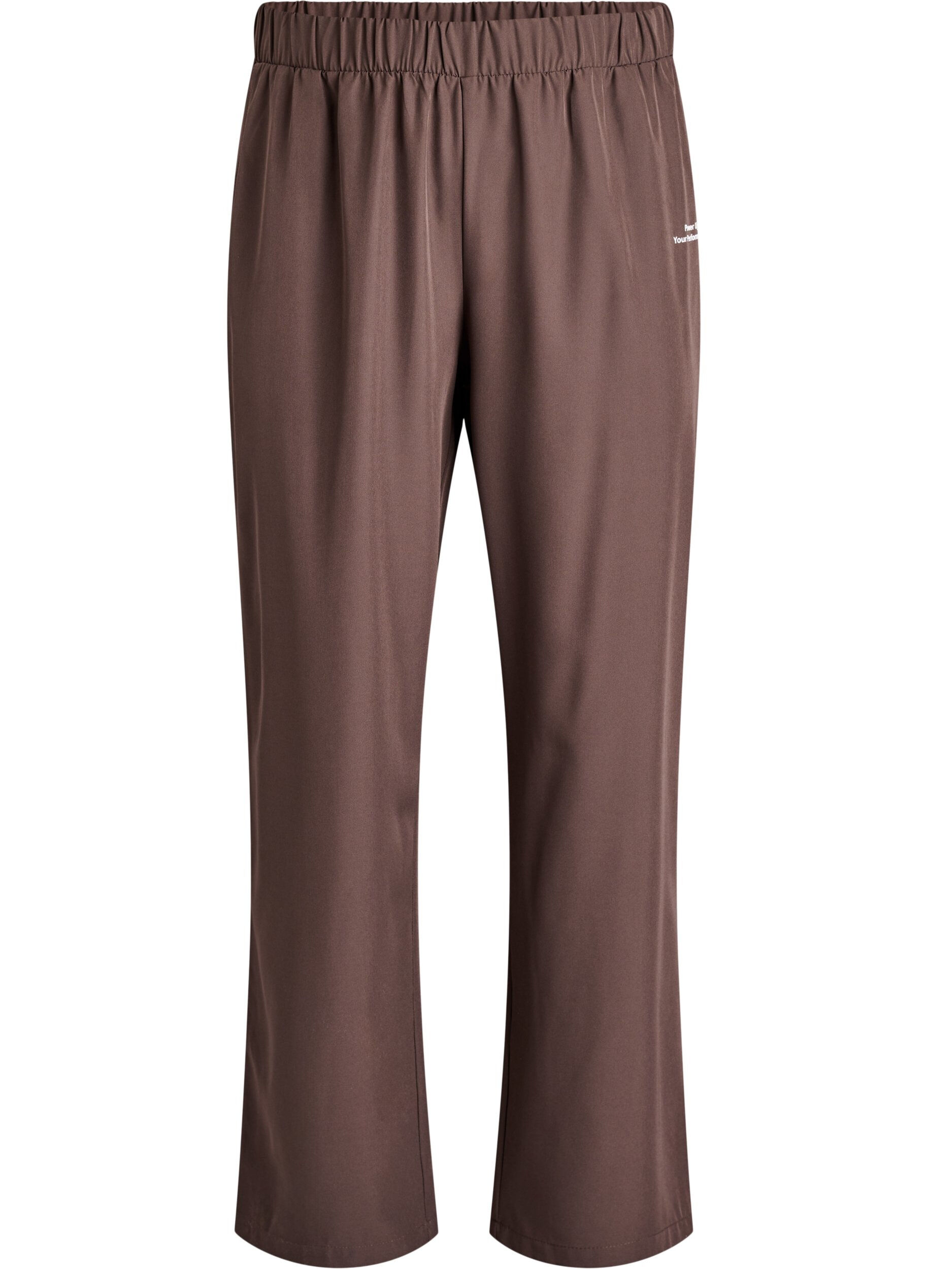 Zizzi Pantalon de sport taille haute et coupe droite, Marron, Packshot image number 0