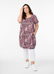 Robe en coton &agrave; manches courtes avec imprim&eacute;, Noir, Model image number 1