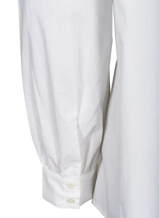 Chemise en coton à grand col, Bright White, Packshot image number 3