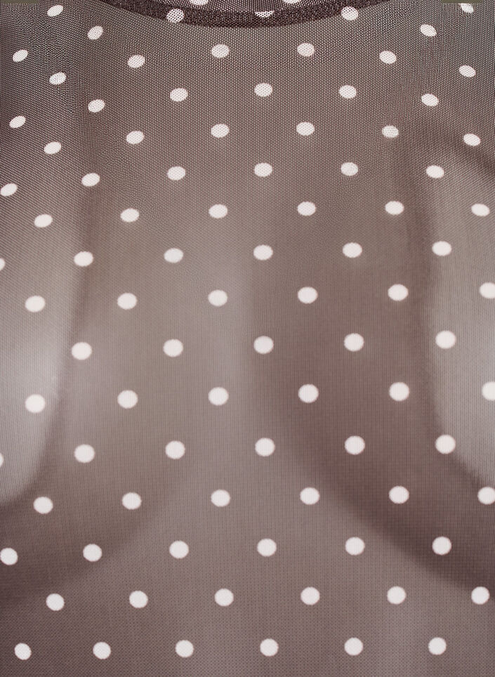 Blouse en maille à pois, Marron, Packshot image number 2