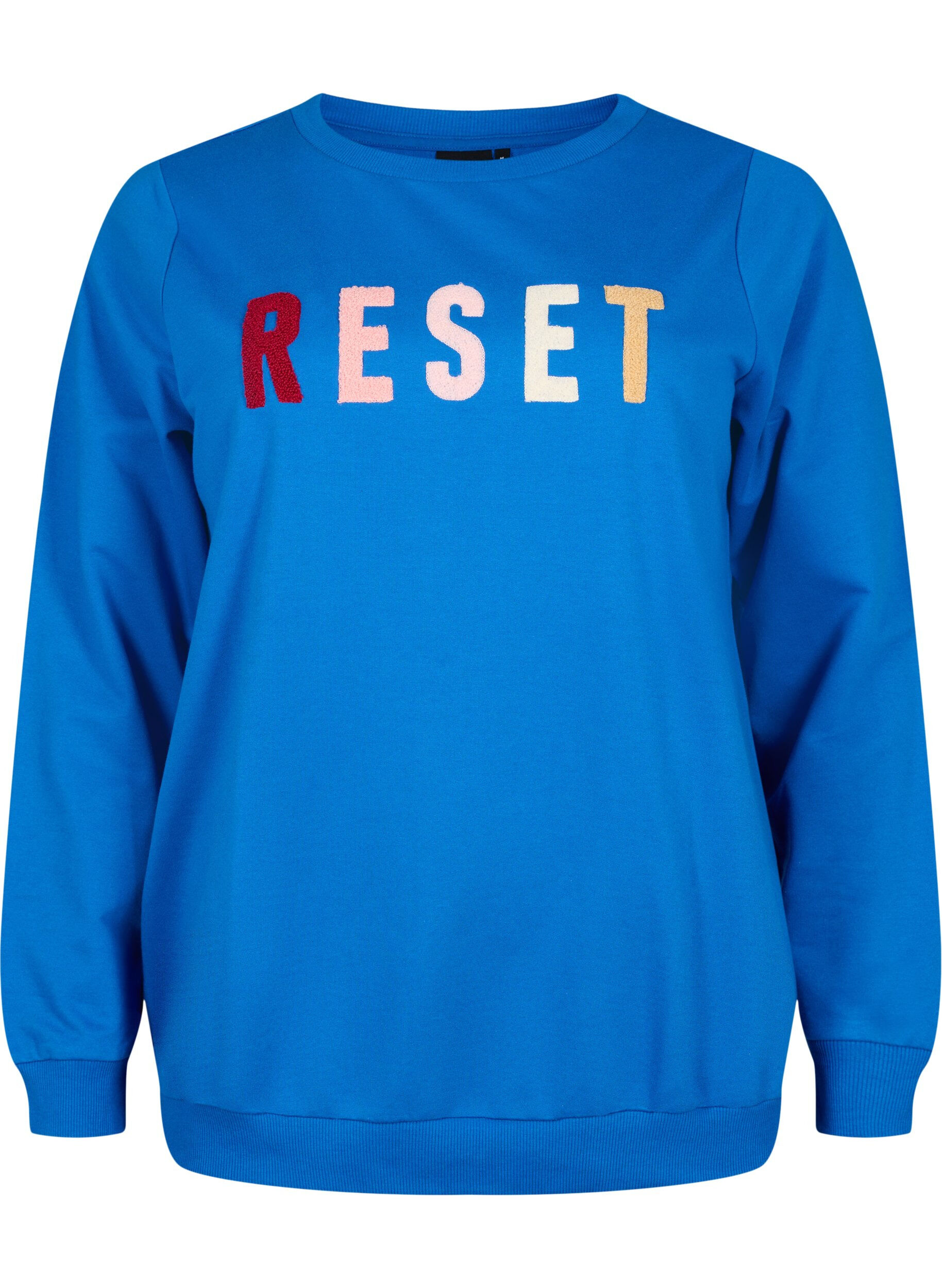 Zizzi Sweatshirt avec texte, Victoria b. W. Reset, Packshot image number 0