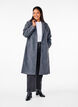 Manteau long en laine avec des poches, Dark Grey Melange, Model image number 2