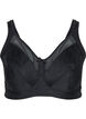 Soutien-gorge avec détails en maille, Black, Packshot image number 0